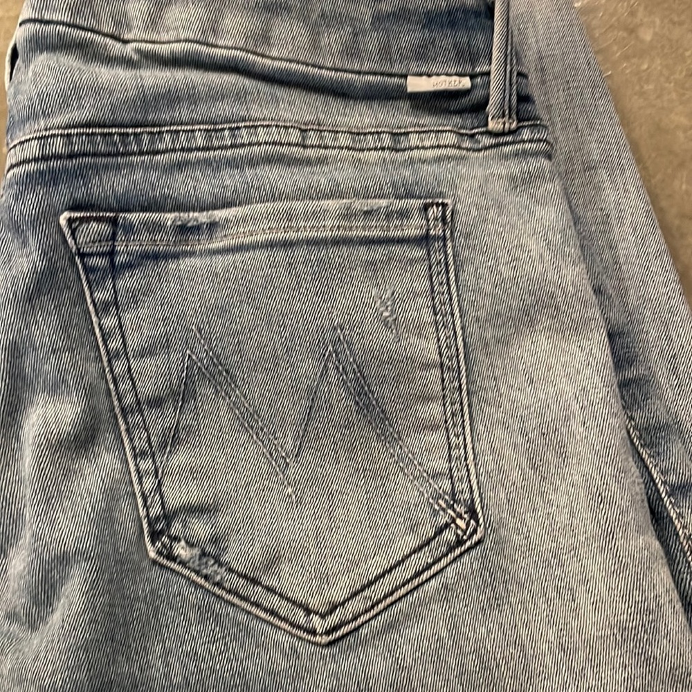 MOTHER Looker Ankle Fray Skinny Jeans - Clear as Day Wash - Size 29